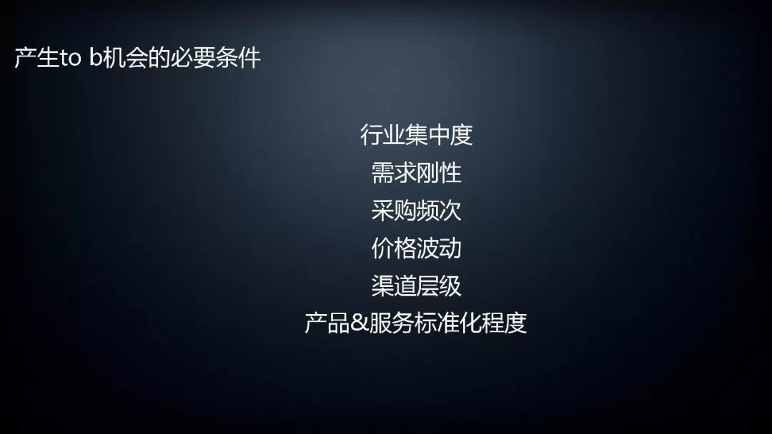 產(chǎn)生to B機會的必要條件